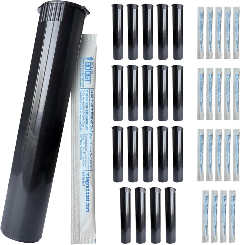 Integra Boost 62% RH, 2 Way Humidity Control Sticks – Pack of 20 with 98mm Squeeze Top Containers Included | Moisture Absorbers (Black) - Image 1